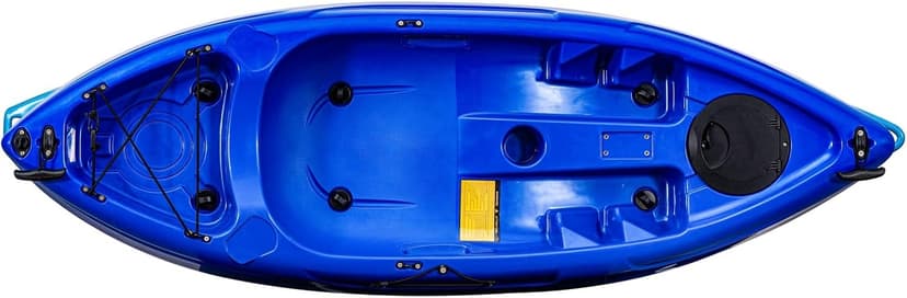 Fishing Kayaks, 12.4FT, 2-3 Person Sit on Top Kayak for Adults with Paddle & Comfortable Seat, Capacity of 600LBS, Hard Shell Recreational Ocean Kayak Boat
