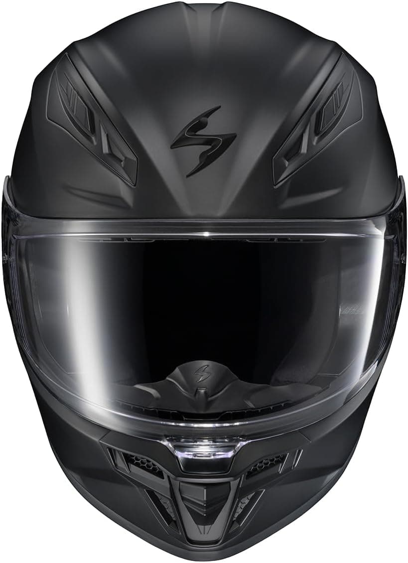 ScorpionEXO R430 Full Face Street Motorcycle Helmet with Bluetooth Ready Speaker Pocketss DOT/SNELL Approved Solid (Matte Black - X-Large)