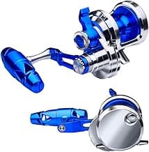 Fishing Jigging Reel Conventional Reels - Lever Drag Saltwater Heavy Duty Deep Ocean Big Game Offshore Round Aluminum Trolling Reel - Saltwater Jigging Fishing Reels