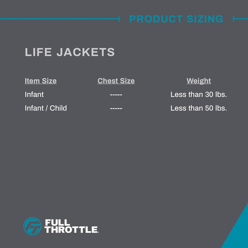 Full Throttle Infant Baby-Safe USCG Approved Life Jacket