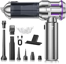 Handheld Vacuum Cordless, 28000Pa 4 in 1 Car Vacuum Portable Cordless, One-Touch Dust Removal, 3-Speed Brushless Motor Mini Vacuum, Ideal for Home, Car, Office, and Pet Hair Cleanup, Silver