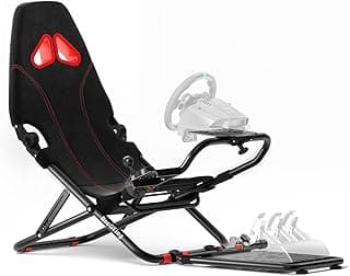 RACGTING Racing Simulator Cockpit for G920 G29 G923, Foldable Racing Simulator for Thrustmaster T248X T248 T300 T150 458 TX Xbox PS5 PS4 PC (Black)