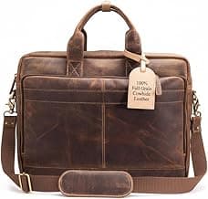 Leather Messenger Bag for Men - Laptop Case, Office Briefcase, Computer Satchel for Laptops