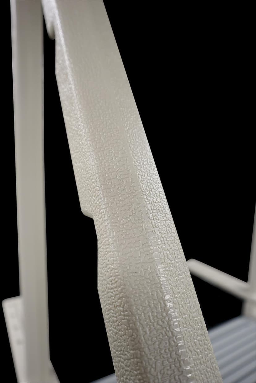 Confer Plastics Step-1X: Sturdy Above Ground Entry System with Dual Handrails and Slip-Resistant Steps, Easy Installation, Supports up to 400 lbs - Proudly Made in USA. Warm Grey with Grey Treads