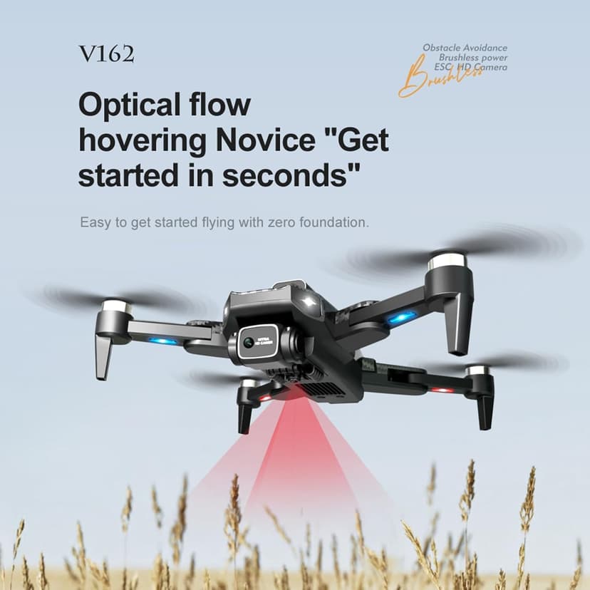 4K Dual-Camera Drone with GPS for Adults & Teens - Foldable RC Quadcopter with Auto Focus, 30 Mins Flight Time, Follow Me, Waypoint Flight, Headless Mode, 6-Axis Gyro, One-Key Emergency Stop - Black