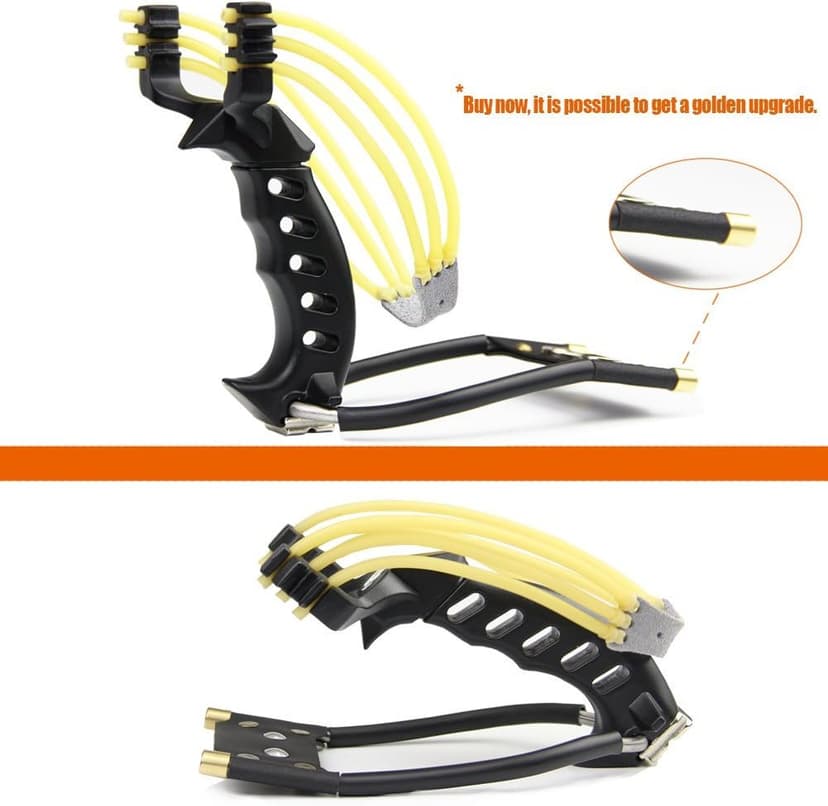 COOY Slingshot,Wrist Sling Rocket Professional Hunting Slingshot with Heavy Duty Launching Bands, High Velocity Catapult …