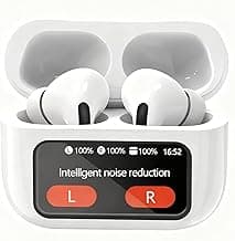 UNVO Wireless Earbuds with Intelligent Noise Reduction，Wireless Earbuds, Bluetooth 5.4 Headphones with Multifunctional Touch Screen, Hi-Fi Stereo Ear Buds with ANC+ENC Noise Cancelling Mic