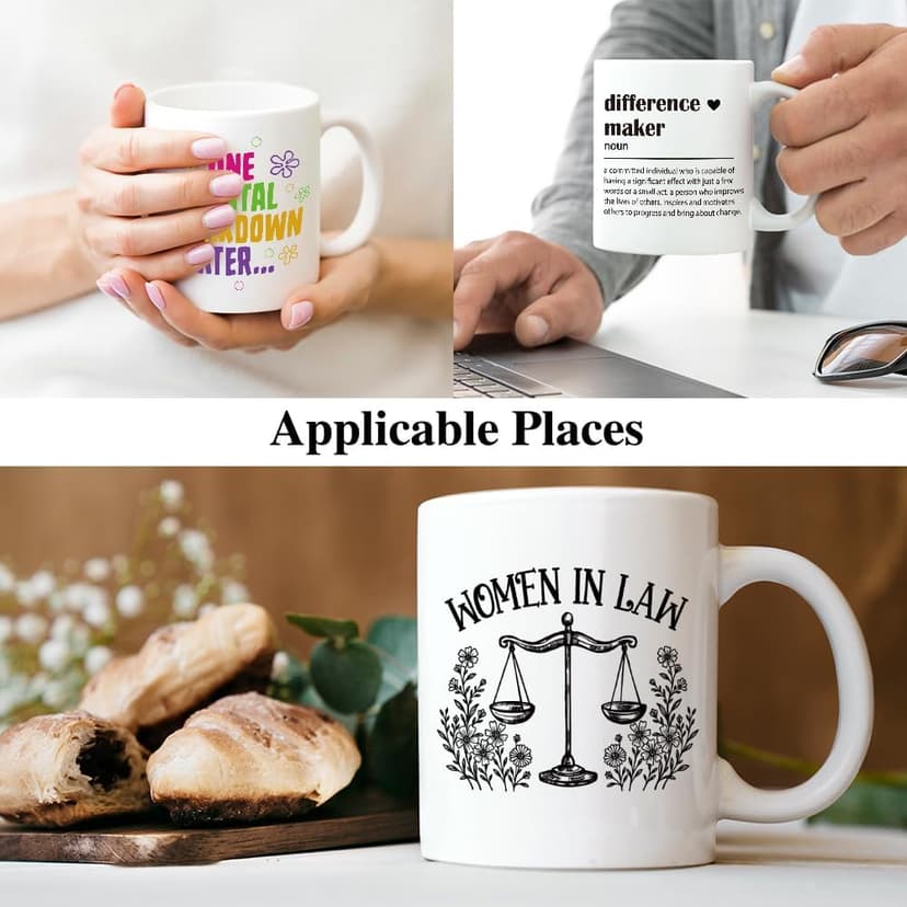 XQLZY Women In Law Mug, Funny Lawyers Coffee Cup, Birthday Gifts for Attorney Future Lawyer Assistant, Graduation Gifts for Law Sshool Student, New Job Present for Colleagues Friends Sister B0F1BJ9YK9