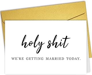 Nchigedy Wedding Day Card, Funny Vows Card for Wife Husband, Premium Smooth Heavy Card Stock, Blank Inside, Includes Envelope