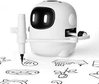RIVGOT Drawing Robot for Kids with 150 Cards, Voice Interactive Educational Drawing Machine, Montessori Painting Learning Toys for 3 4 5 6 7 8 Year Old Boys Girls Birthday Party B0DPC68W8D