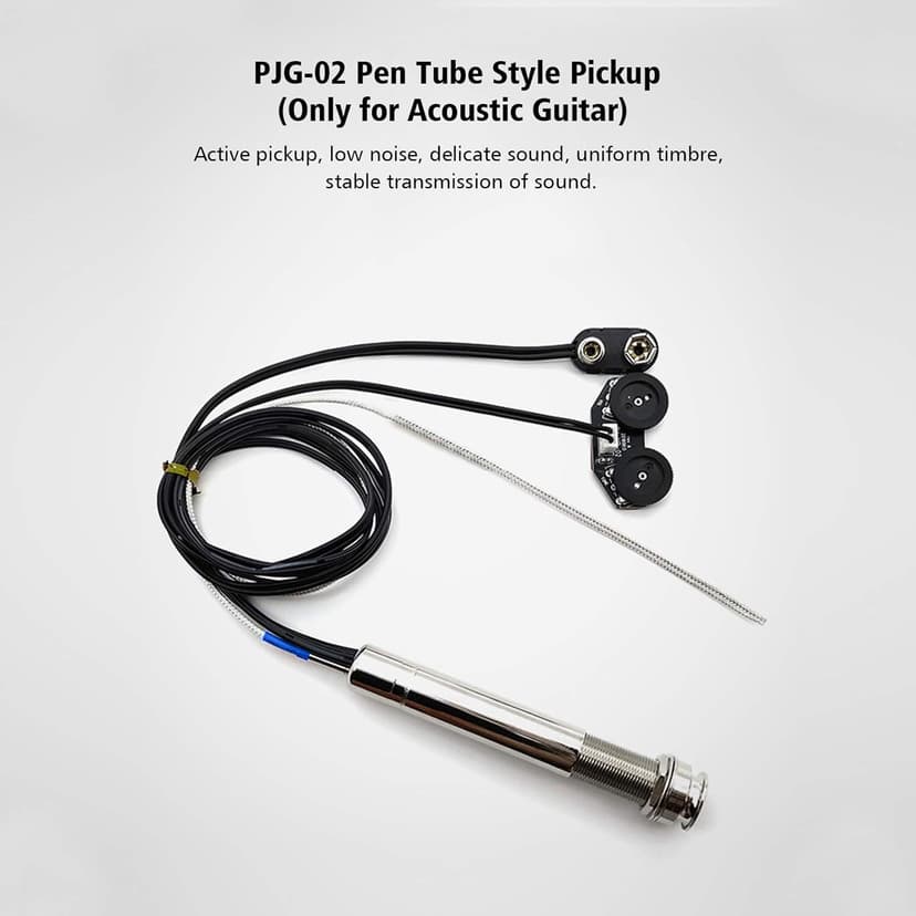 HUIOP Undersaddle Pickup, Pen Tube Style Acoustic Guitar Undersaddle Pickup Active Pickup Volume and Tone Controls with Pickup Piezo Rod Only for Acoustic Guitar