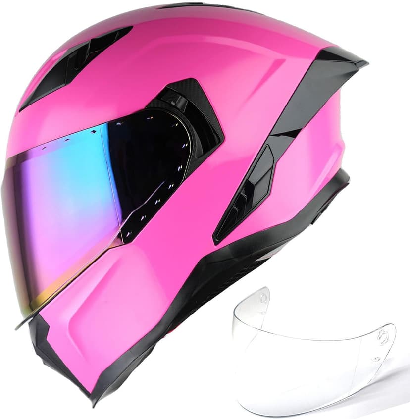 1Storm Motorcycle Full Face Helmet for Adults Men and Women Street Bike Racing Helmet DOT Approved with one Extra Clear Shield