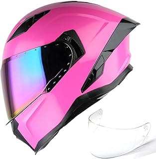 1Storm Motorcycle Full Face Helmet for Adults Men and Women Street Bike Racing Helmet DOT Approved with one Extra Clear Shield