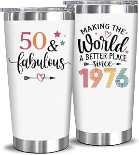 NewEleven 50th Birthday Gifts For Women - 50th Birthday Decorations For Women, Her, Wife, Girlfriend - Gift For Her Turning 50 Year Old - 20 Oz Tumbler B0DH7X6R1J