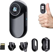 HOFAOUG Mini Body Camera 1080P, Mini Action Cam with Built in 32GB Memory Card, Thumb Sized The Helmet Camera for Work, Travel, Cycling and Body Cam(Black)