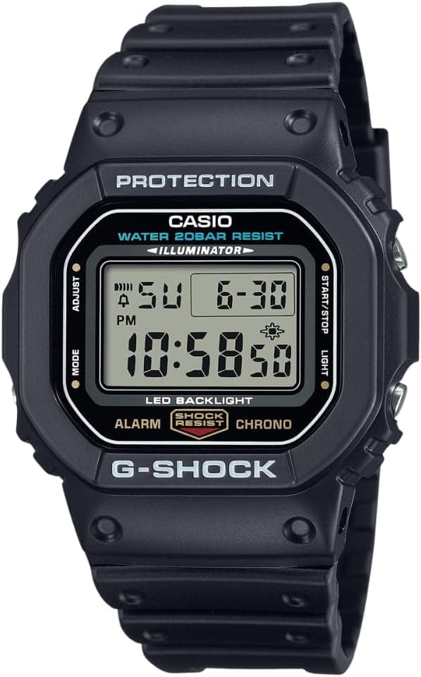 G-Shock Casio G-Shock Shock Resistant DW5600UE-1V Men's Water Resistant Black Resin Sport Watch