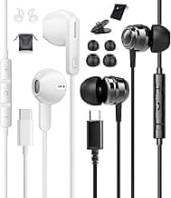 Gsangoo USB C Headphones USB Type C Earphone Wired Earbuds Plug Noise Canceling in-Ear Headphones with Microphone