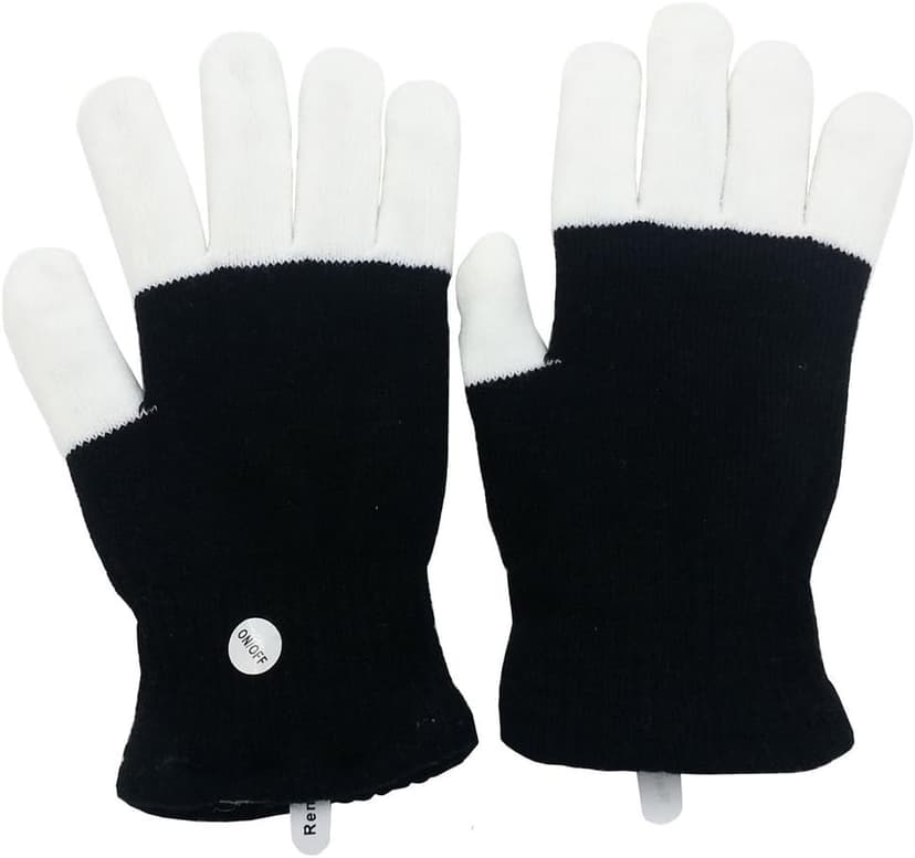 Luwint LED Light Up Rave Gloves for Adults & Teens, Flashing Party Accessories Gift Ideas​ for Halloween Christmas Dance