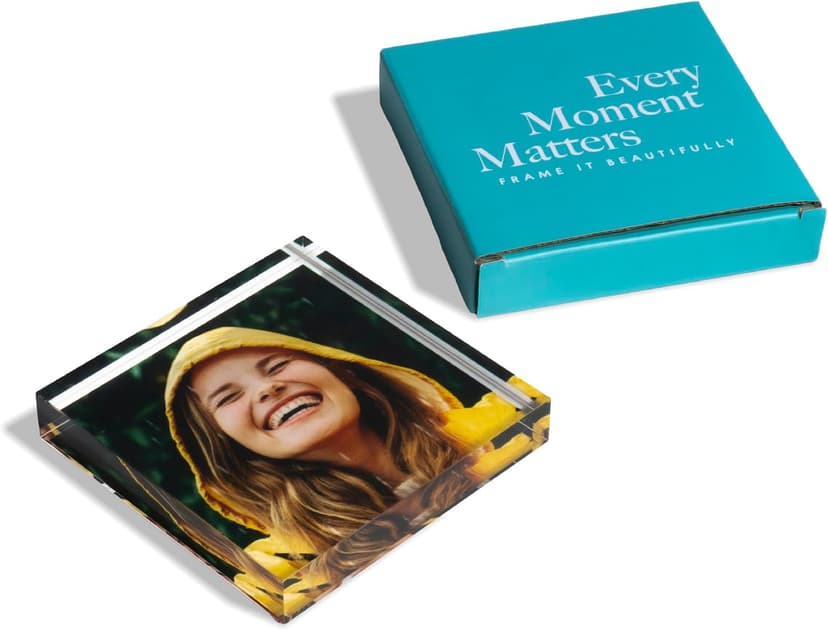 Acrylic Photo Block, Custom Photo Gifts, 3.5x3.5" | 0.6" Thick | Personalized Acrylic Print B0DBQVK5H1