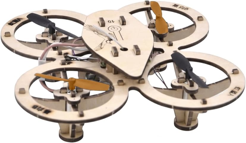 2026 New DIY Wooden RC Drone Kit, Remote Control 3D Building Blocks Quadcopter to Build for Adults, STEM Projects with Gyroscope for Beginners