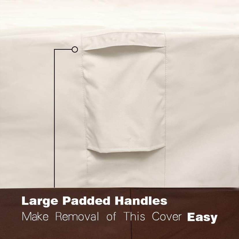 Vailge Patio Chair Covers, Lounge Deep Seat Cover, Heavy Duty and Waterproof Outdoor Lawn Patio Furniture Covers (2 Pack - Large, Beige & Brown)