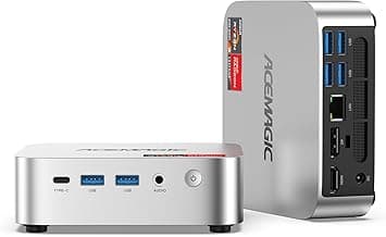 ACEMAGIC K1 Mini PC, AMD Ryzen 4300U 28W Processor, 16GB DDR4 RAM 256GB M.2 SSD (Beat 3300U/N150/N97) Mini Computers 11 Pro, HDMI+DP1.4 Dual 4K UHD, Gigabit Ethernet Mini Desktop PC
