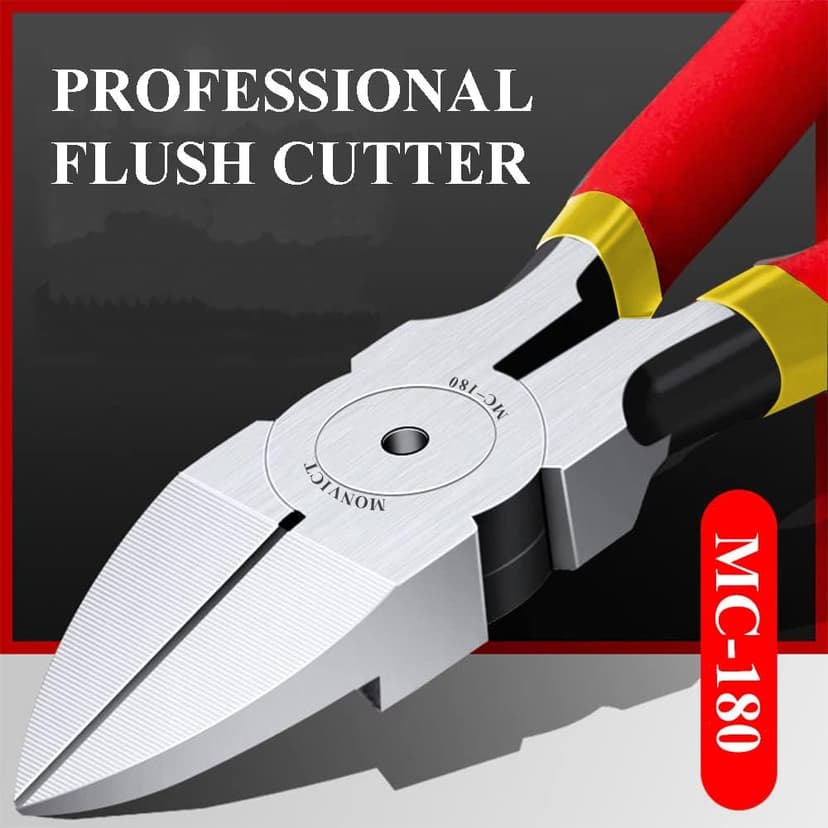 Ultra Sharp | Longer Cutting Edge | Powerful Pliers | Ideal for Cables, Wires, Zip Ties, Electrical & Most Cut Needs MONVICT 2 Pack 6 inch Wire Cutters Precision Flush Side Cutters B0B461286T