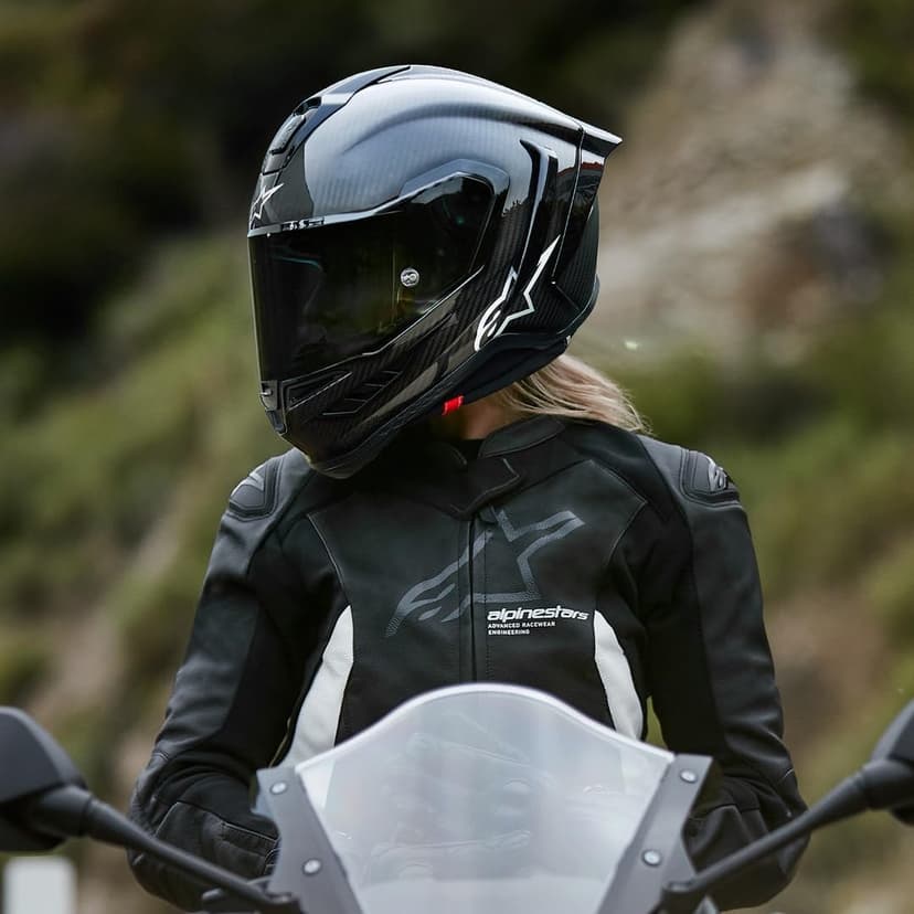 Alpinestars Supertech R10 Solid Helmet, Carbon Shell, CE-Certified, Advanced Ventilation & Fit