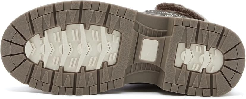 ANJOUFEMME Womens Hiking Snow Winter Boots - Waterproof Work Ankle Boots for Women Comfortable Warm Fur Boots for Backpacking Cycling