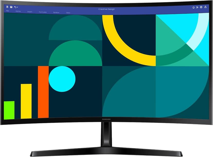 Samsung 27" Essential S3 (S36GD) Series FHD 1800R Curved Computer Monitor, 100Hz, Game Mode, Advanced Eye Comfort, HDMI and D-sub Ports, LS27D366GANXZA, 2024