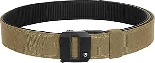 FAIRWIN Tactical Gun Belt, Ratchet CCW EDC Stiff Heavy Duty Work 1.5" Battle Concealed Carry Rigid Patented Nylon Men Belts