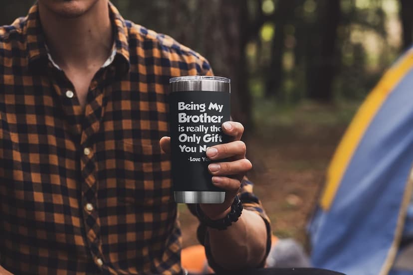 NewEleven Gift For Brother From Sister, Bro - Best Birthday Gift For Big, Little Brother, Siblings, Brothers In Law - Funny Gag Gifts For Men - 20 Oz Tumbler