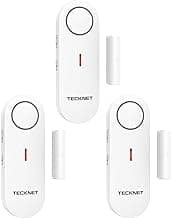 TECKNET Door Alarms for Kids Safety, Window Alarm Pool Alarms Door Alarm for Home Security, 2-in-1 Alarm & Chime, 3-Level Volume Control, Wireless Alarm for House Hotel Cars Sheds Caravans (3 Pack)
