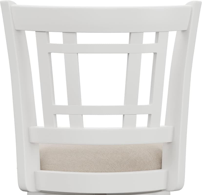Hillsdale Fairfox 24.5" Wood Swivel Counter Height Stool, White