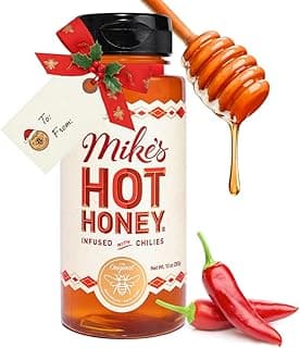 Mike's Hot Honey, America's #1 Brand of Hot Honey, Spicy Honey Infused with Chili Peppers, Certified Kosher, Gluten-Free, Paleo-Friendly, Sweet Heat, Perfect for Hot Sauce Lovers (10oz Bottle, 1 Pack)