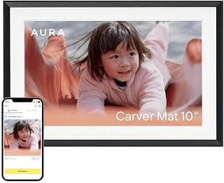 Aura Digital HD Picture Frame, Best Frame for Gifting, (10" - Carver Black Mat) B0GMKR3PJ7