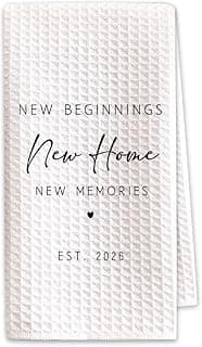 1PC Housewarming Gifts for New House 2026 Kitchen Towels, New Beginnings Hand Towels, Ideal Gifts for Homeowner Decorative,Welcoming Home Sweet Home Tea Towels-Ab02 B0FLJJ6DXR