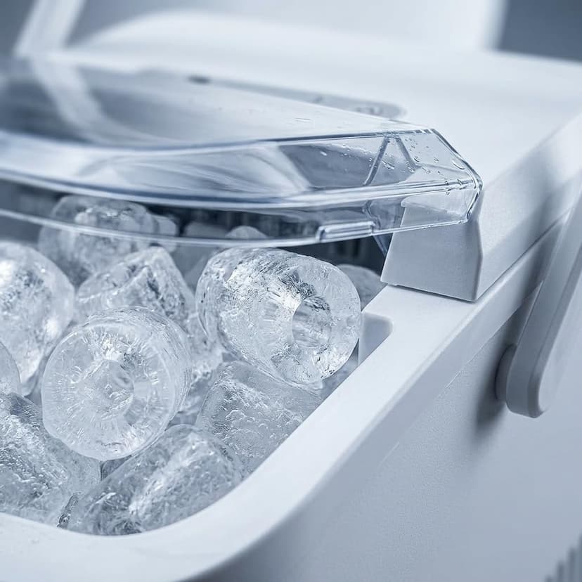 SUMELL Countertop Ice Maker with Handle, 26lbs/24H Portable Ice Machine, Bullet Ice Maker for Home, Kitchen, Camping & Bar
