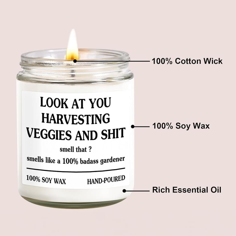Gardening Gifts for Women - Unique Plant Lover Present, Fathers Day, Funny Garden Gift, Relax Candle, Best Gift for Gardeners, Valentine Gifts Cool Plant Mom, Funny Garden, Growing Candle B0DQVK5PGG