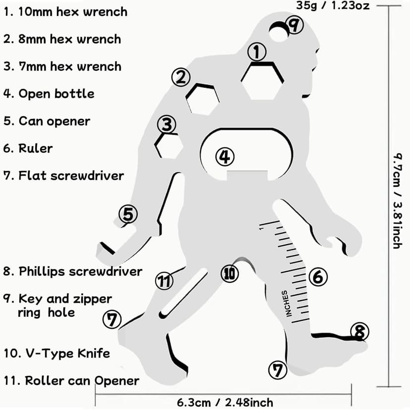 Stocking Stuffers for Mens Gifts EDC Multitool - Fun Christmas Secret Santa Gifts for Adult, Unique Holiday Birthday Anniversary Fathers Valentines Gift Ideas Gadgets, Cool White Elephant Gift for Him