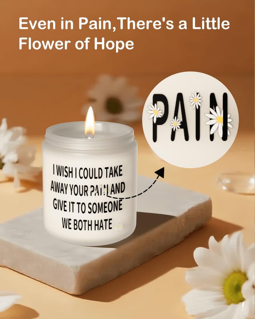 Get Well Soon Gifts for Women Men, Funny Present for Her Him After Surgery, Feel Better Candle Gift for Mom Sick Friends, Recovery, Sympathy, Cancer Comfort, Grieving, Divorce, Thinking of You Gift