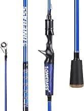 One Bass Fishing Rods,IM7 Graphite Spinning Rod & Casting Rod, 2 Pc Strong Quality Baitcasting Rod with Super Polymer Handle