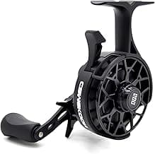 CAMEKOON Snow Fall 500 Inline Ice Fishing Reel, 3+1 Ball Bearings and 2.5:1 Gear Ratio, Magnetic Drop Speed Control, Free Spool Release Trigger, CNC-Machined Aluminum Spool, Smooth Carbon Drag
