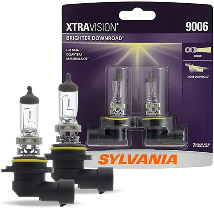 SYLVANIA - 9006 XtraVision Halogen Headlight Bulb - High-Performance Car Headlight - Replacement Halogen Light - For Automotive - 2 Bulbs