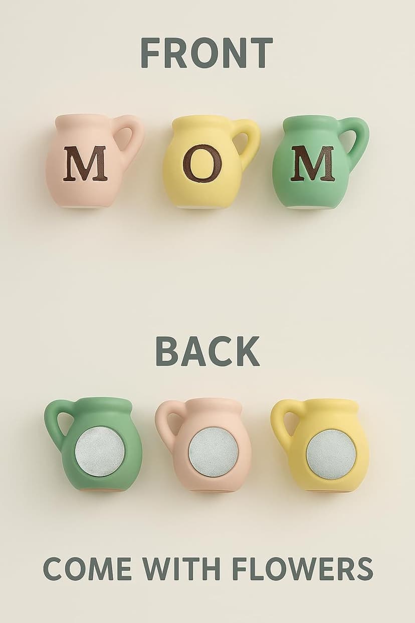 Mini Vase Magnets for Fridge - Christmas Mom Gifts from Daughter, Unique Birthday Gifts for Mom from Son, B0FCFN5RYC