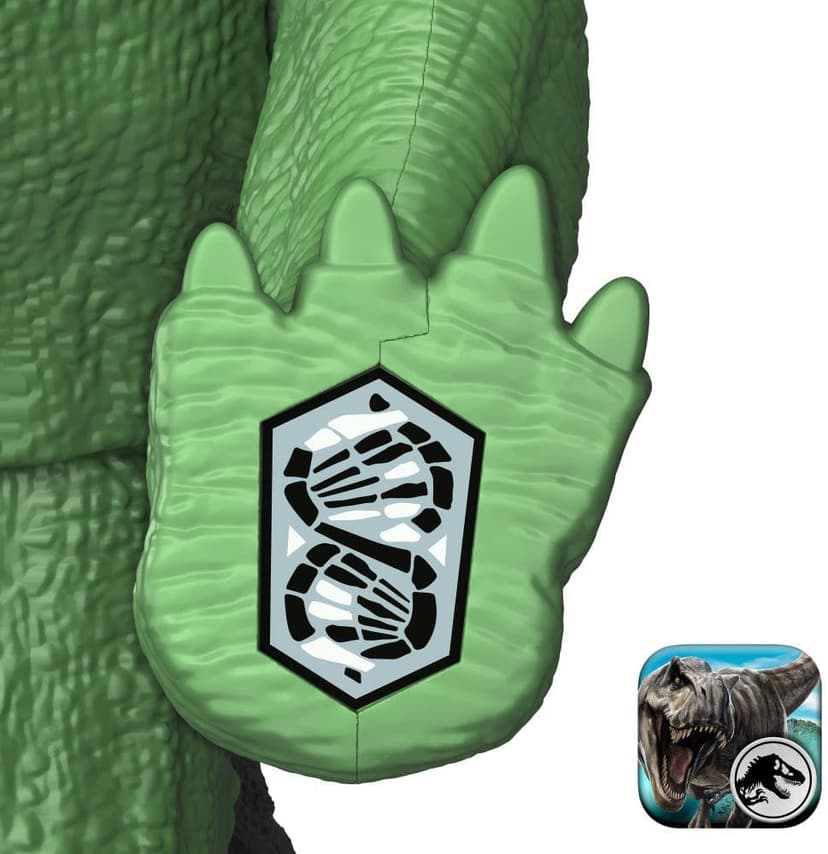 Mattel Jurassic World Dinosaur Figure Toy, Gigantic Thrashers Large Stegosaurus with 2 Attack Action & Evolve Feature, Digital Play