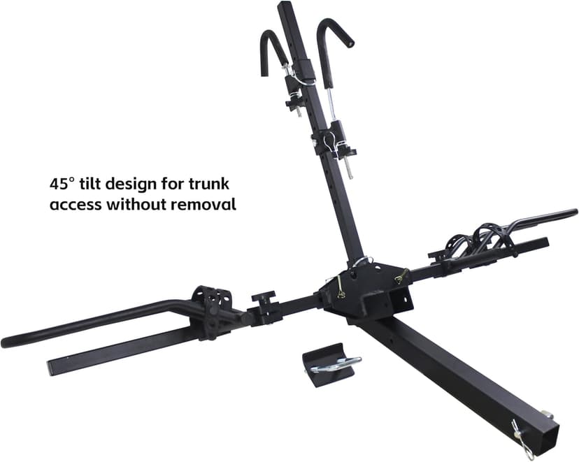 MaxxHaul Platform Bike Rack for 2 Bikes - Hitch Mounted Tray Carrier for SUV, Van, & Truck - Adjustable Tire Cradles & Foam Padded Hooks - Fits 2" Class III & IV Hitches (50027)