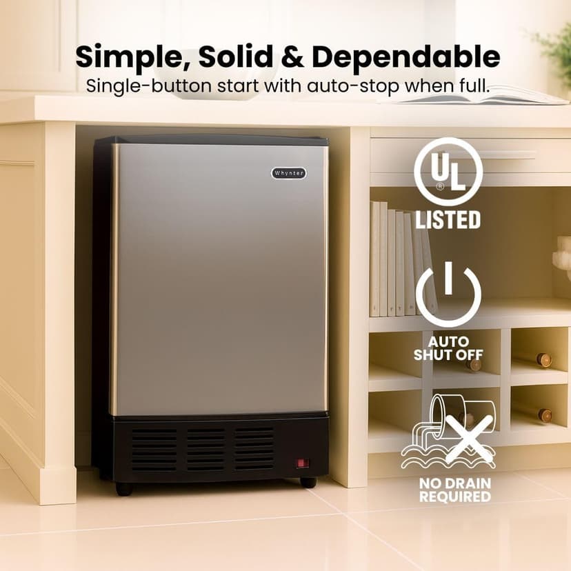 Whynter UIM-155 Stainless Steel Built-In Ice Maker