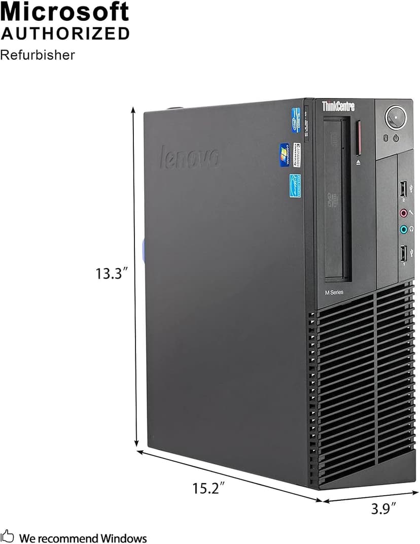 Lenovo ThinkCentre M82 Small Form Factor Desktop PC, Intel Core i5-3570 3.4GHz, 8GB DDR3 RAM, 256GB SSD, Win-10 Pro x64 (Renewed)