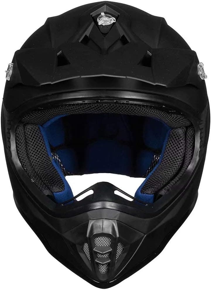 ILM Adult Dirt Bike Helmets Motocross ATV Dirtbike BMX MX Offroad Full Face Motorcycle Helmet, DOT Approved Model 128S (Matte Black, Adult-L)